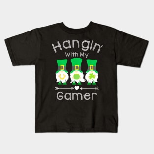 Just Hangin With My Gamer Patricks Day Kids T-Shirt